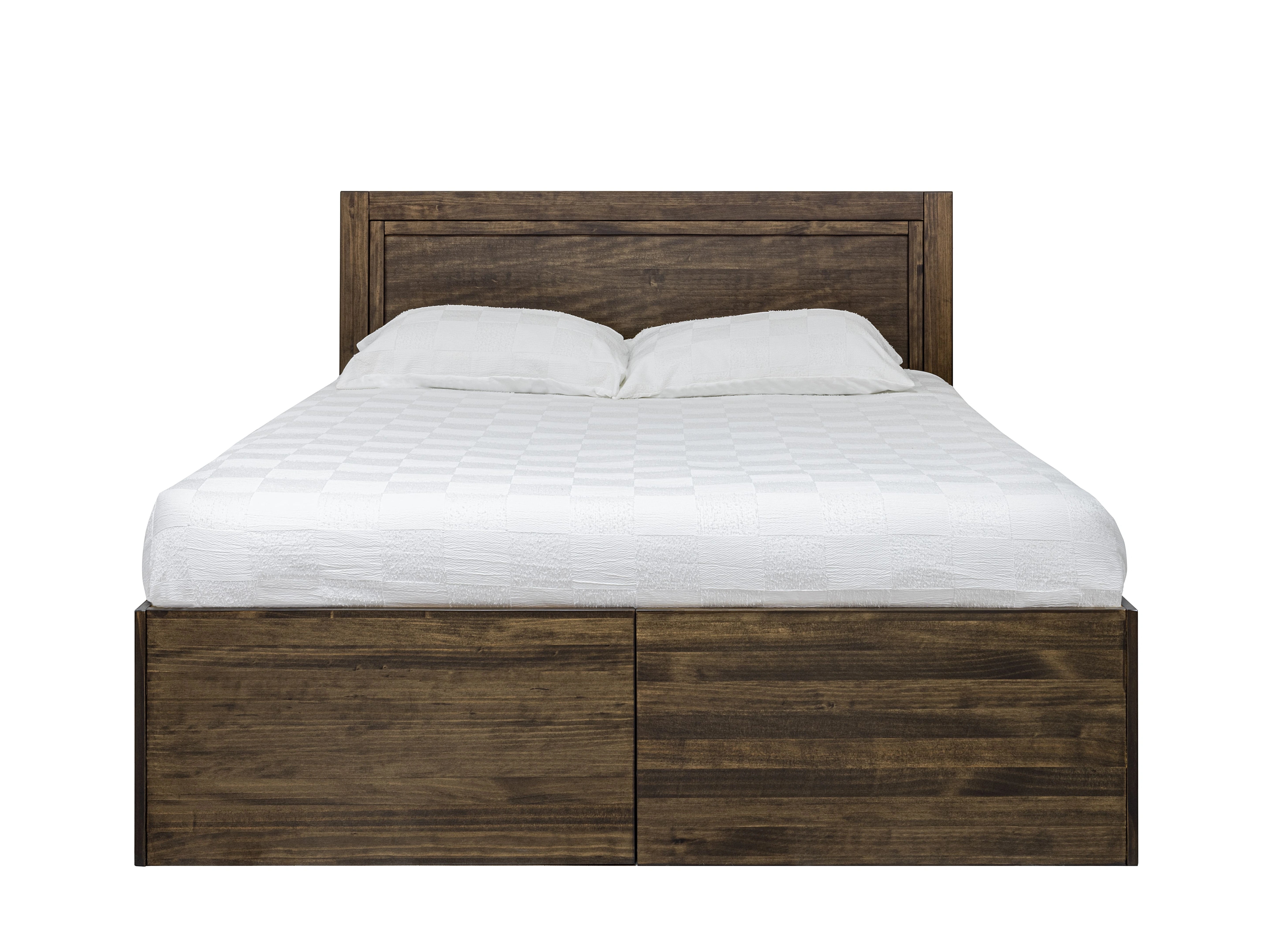 Vera Storage Bed with Panel Headboard | Made In Canada