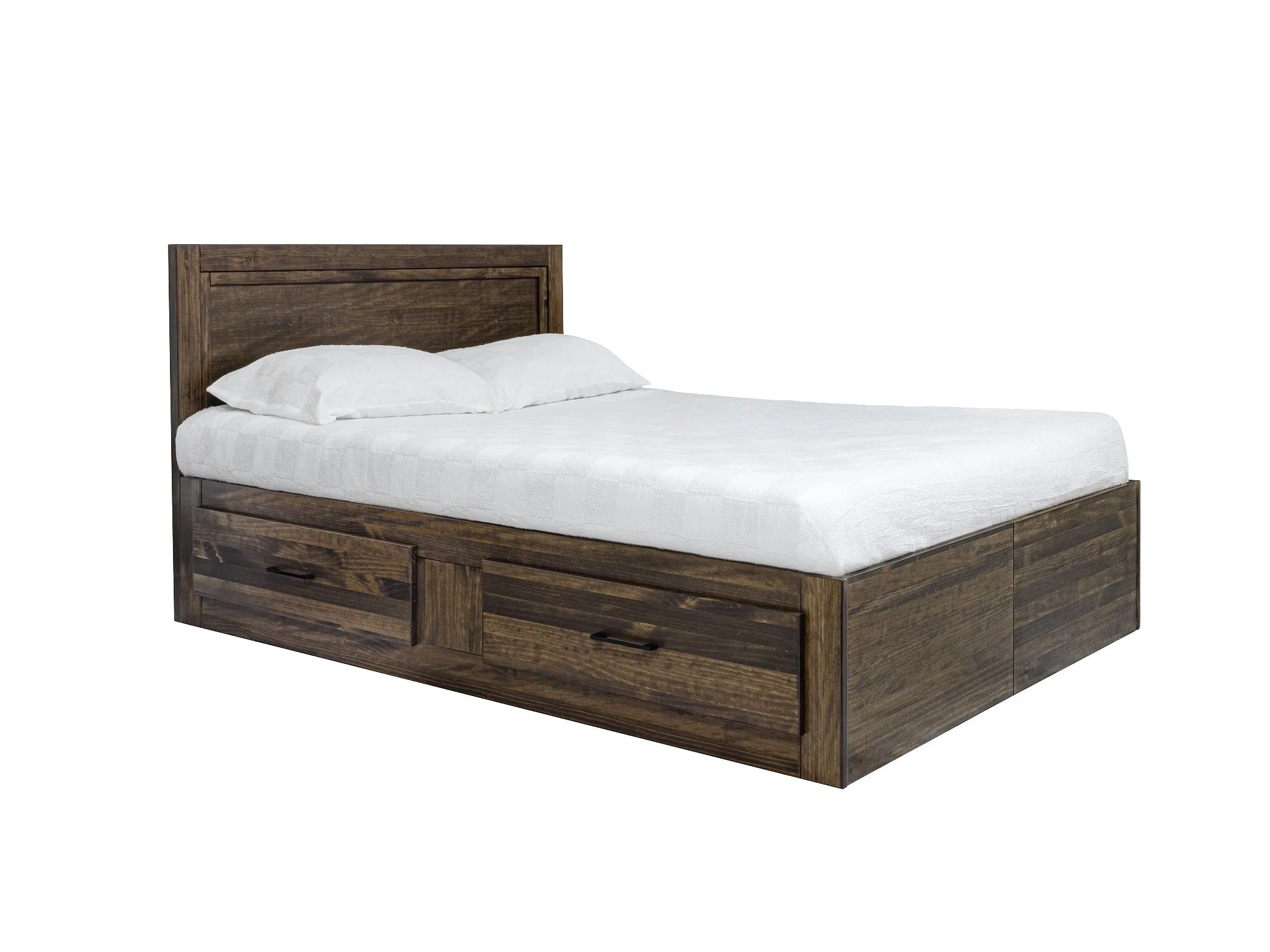 Vera Storage Bed with Panel Headboard | Made In Canada