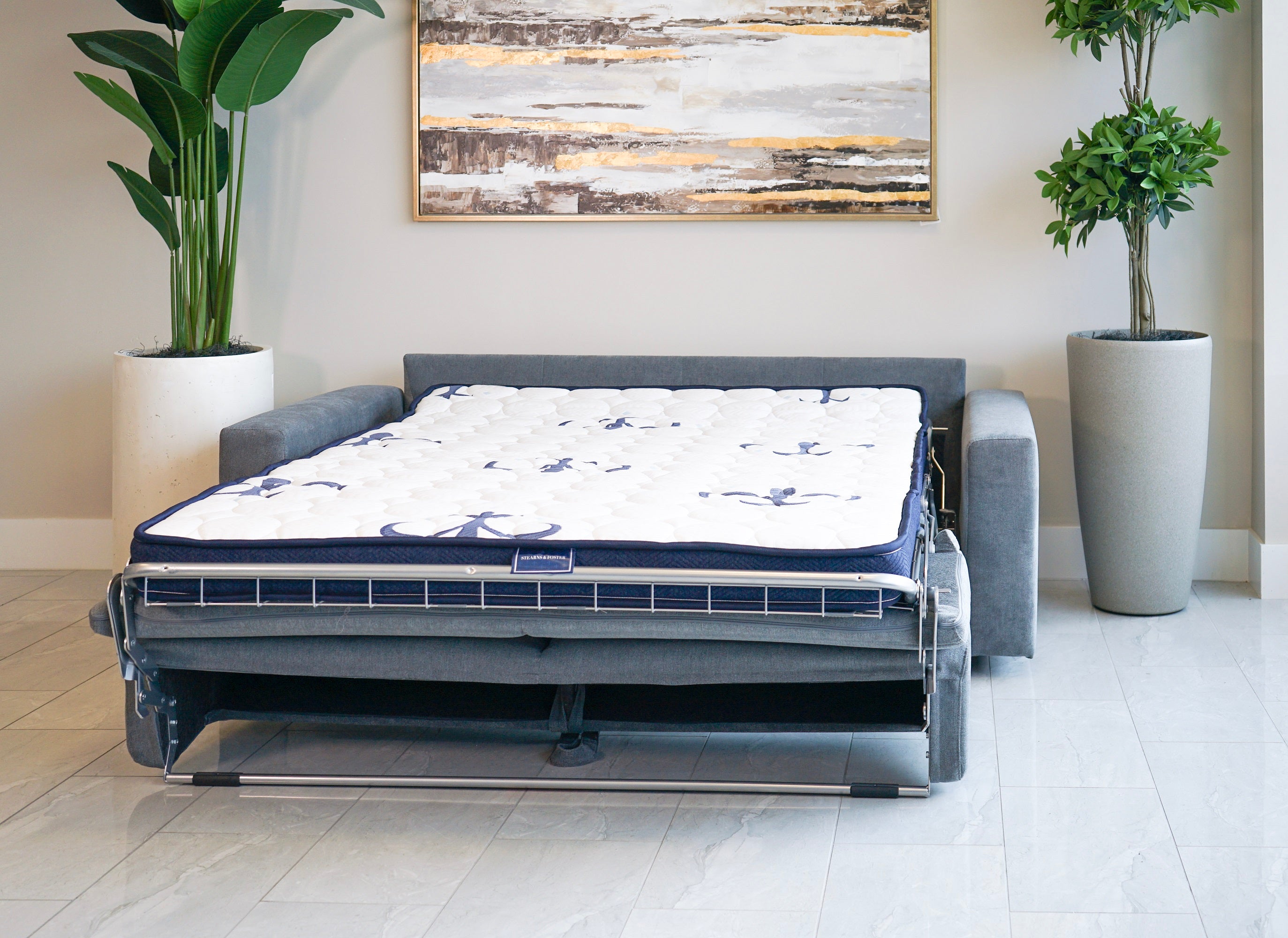 Giotto Transformer Sofa Bed with Stearns and Foster Memory Foam Mattress