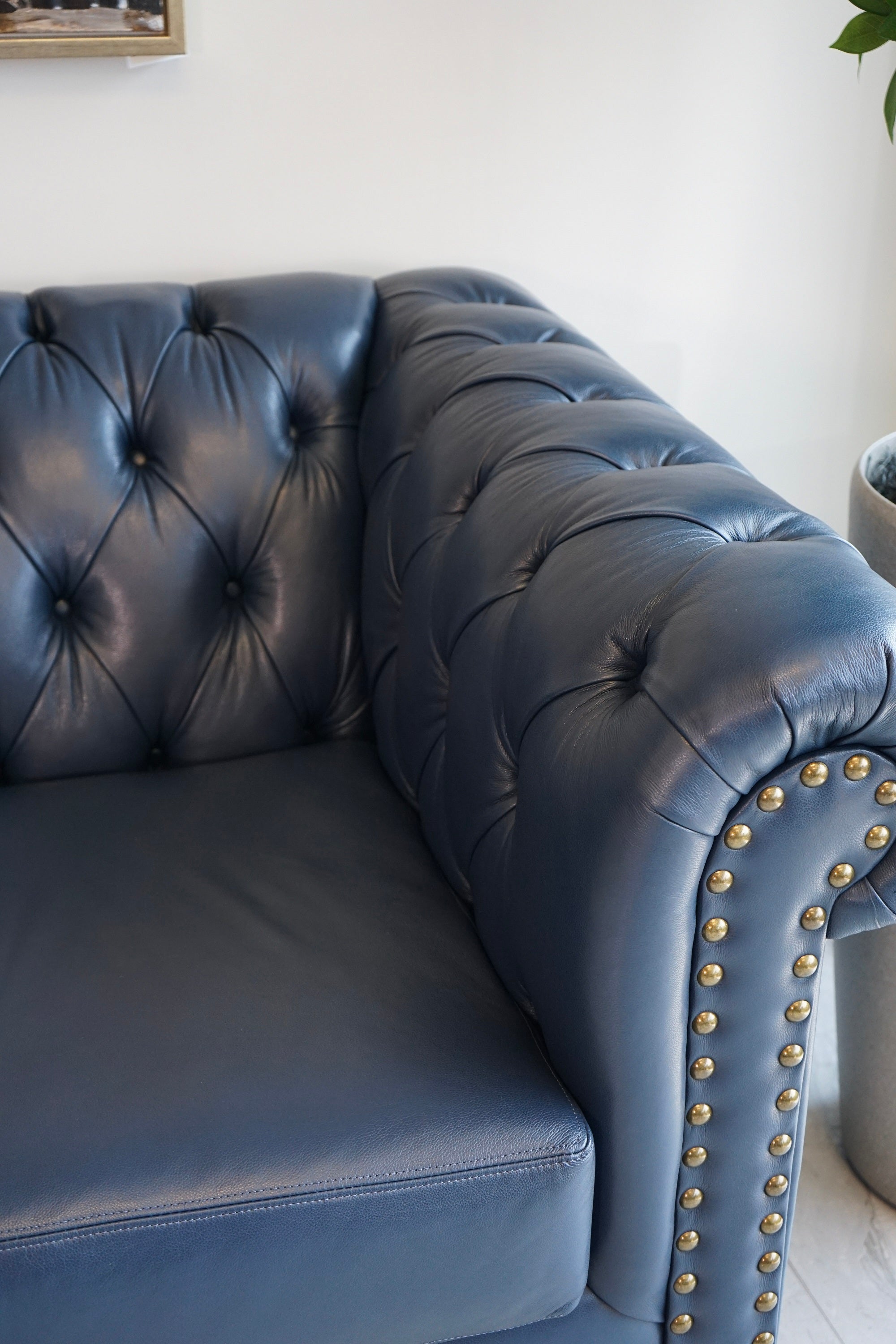 Amalfi Leather Tufted Sofa - Made in Canada