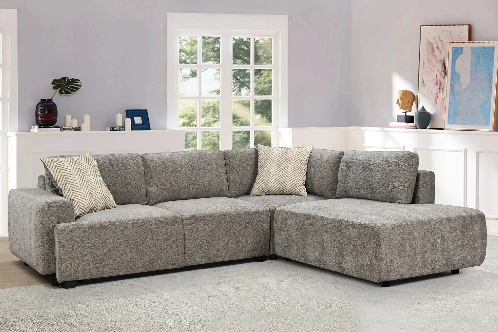 Davie Vintage Grey Media Sleeper