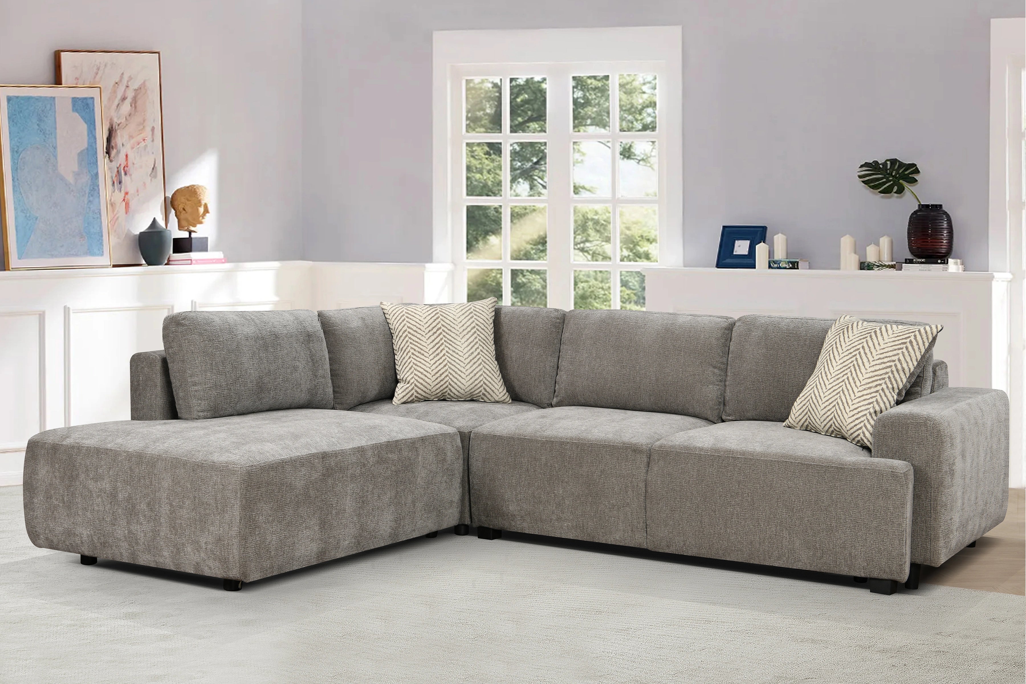 Davie Vintage Grey Media Sleeper