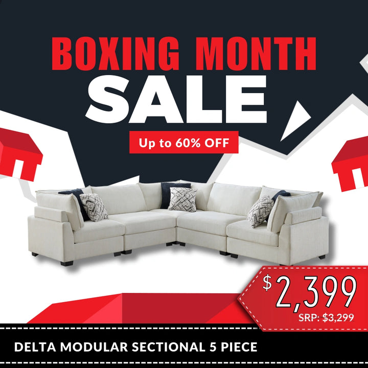 Delta Modular Sectional - Ivory