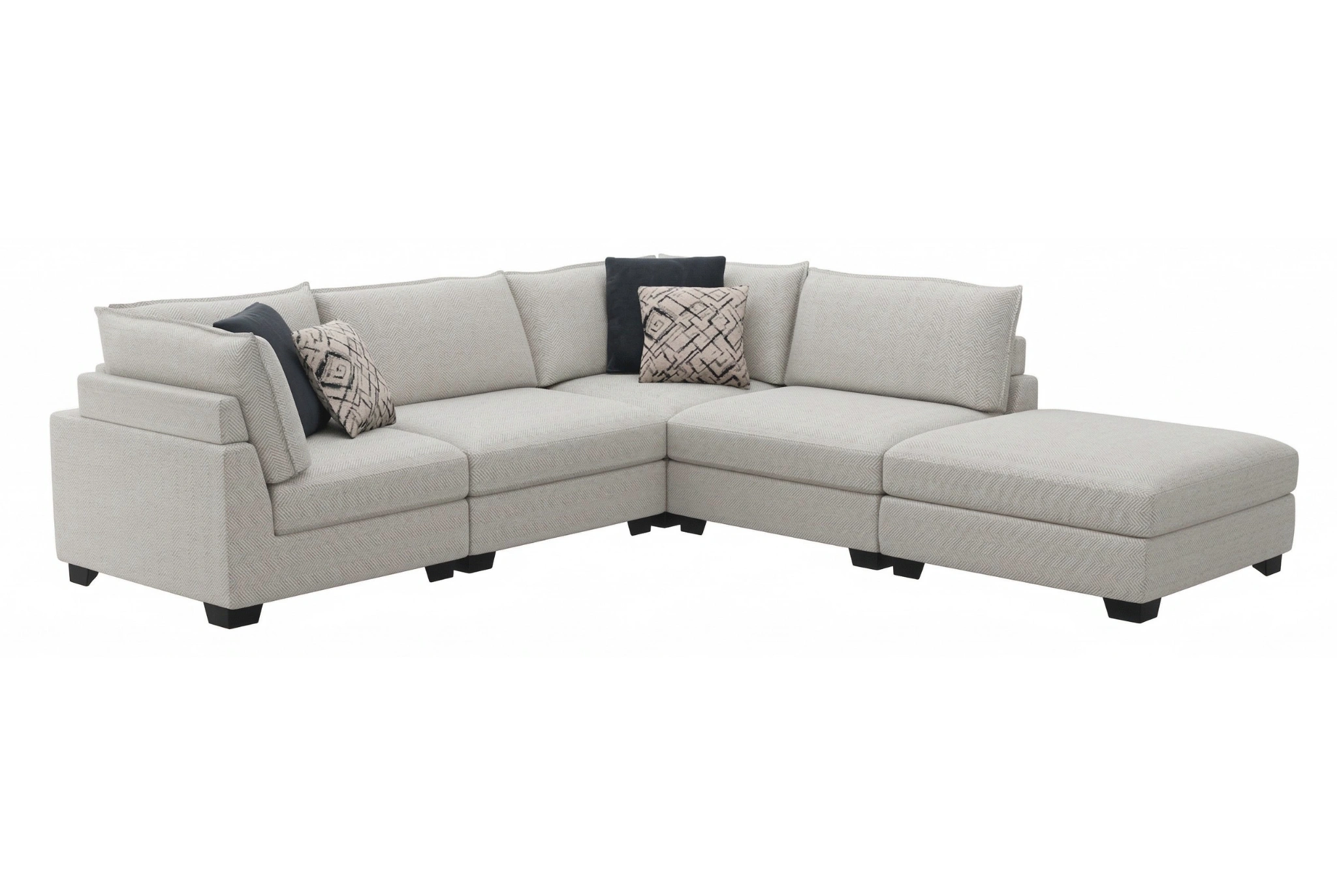 Delta Modular Sectional - 5PC Ivory