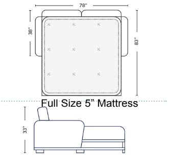 Giotto Transformer Sofa Bed with Stearns and Foster Memory Foam Mattress