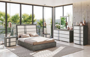 Thiago Grey Modern Platform Bed