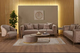 Eliza Sofa Beige & Gold