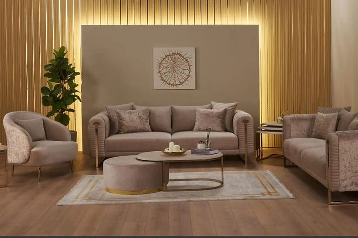 Eliza Chair Beige & Gold