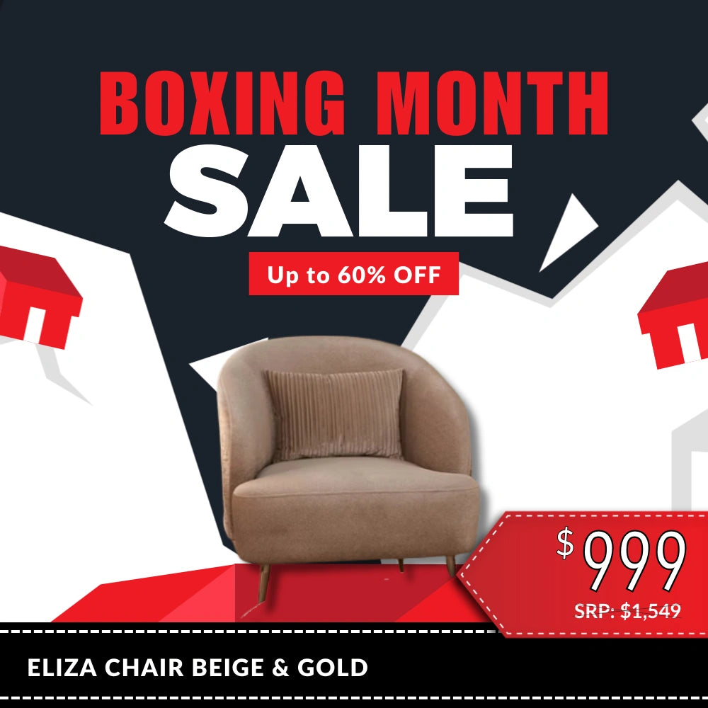 Eliza Chair Beige & Gold