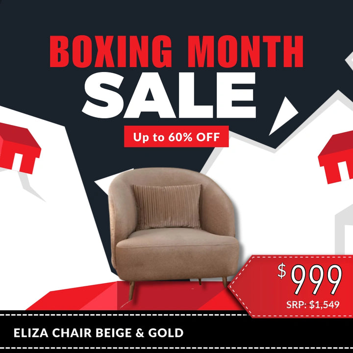 Eliza Chair Beige & Gold