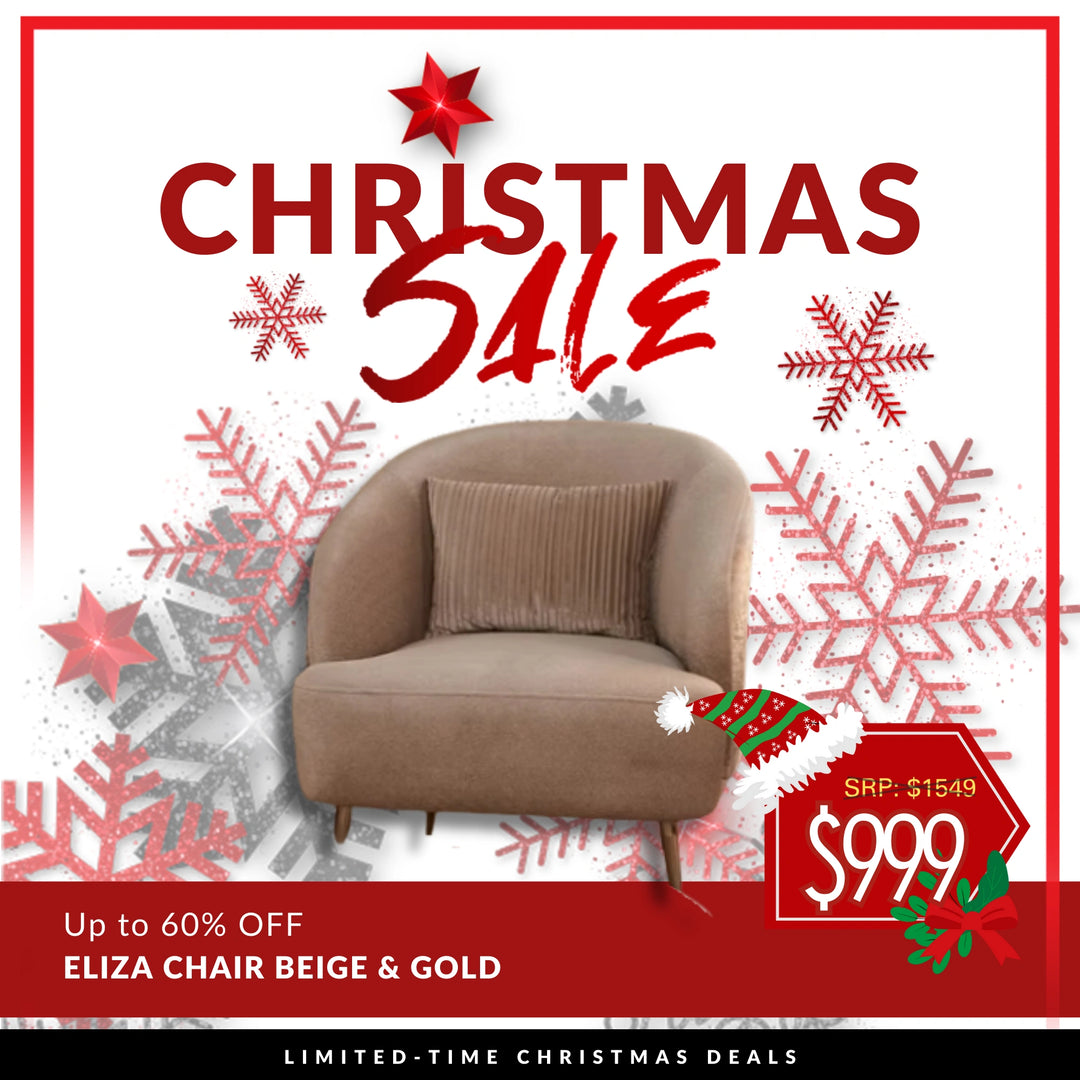 Eliza Chair Beige & Gold