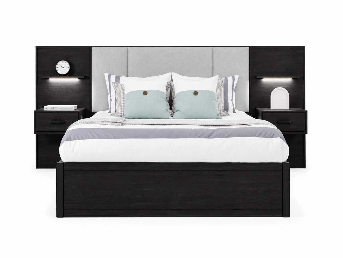 Oliver Storage Bed w/ Floating Nightstands