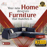 Delta Modular Sectional – 5PC Onyx Black