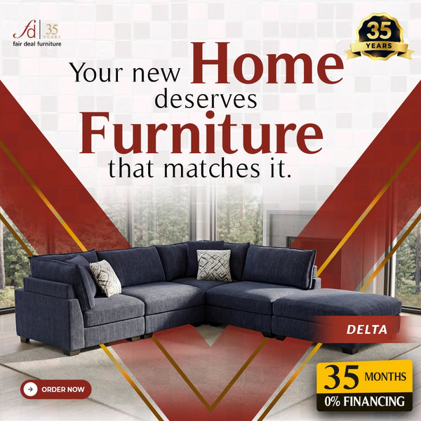 Delta Modular Sectional – 5PC Onyx Black