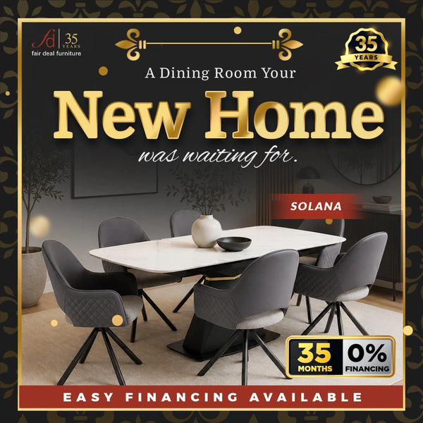 Solana Modern Table and 6 Chairs | Fair Deal Furniture