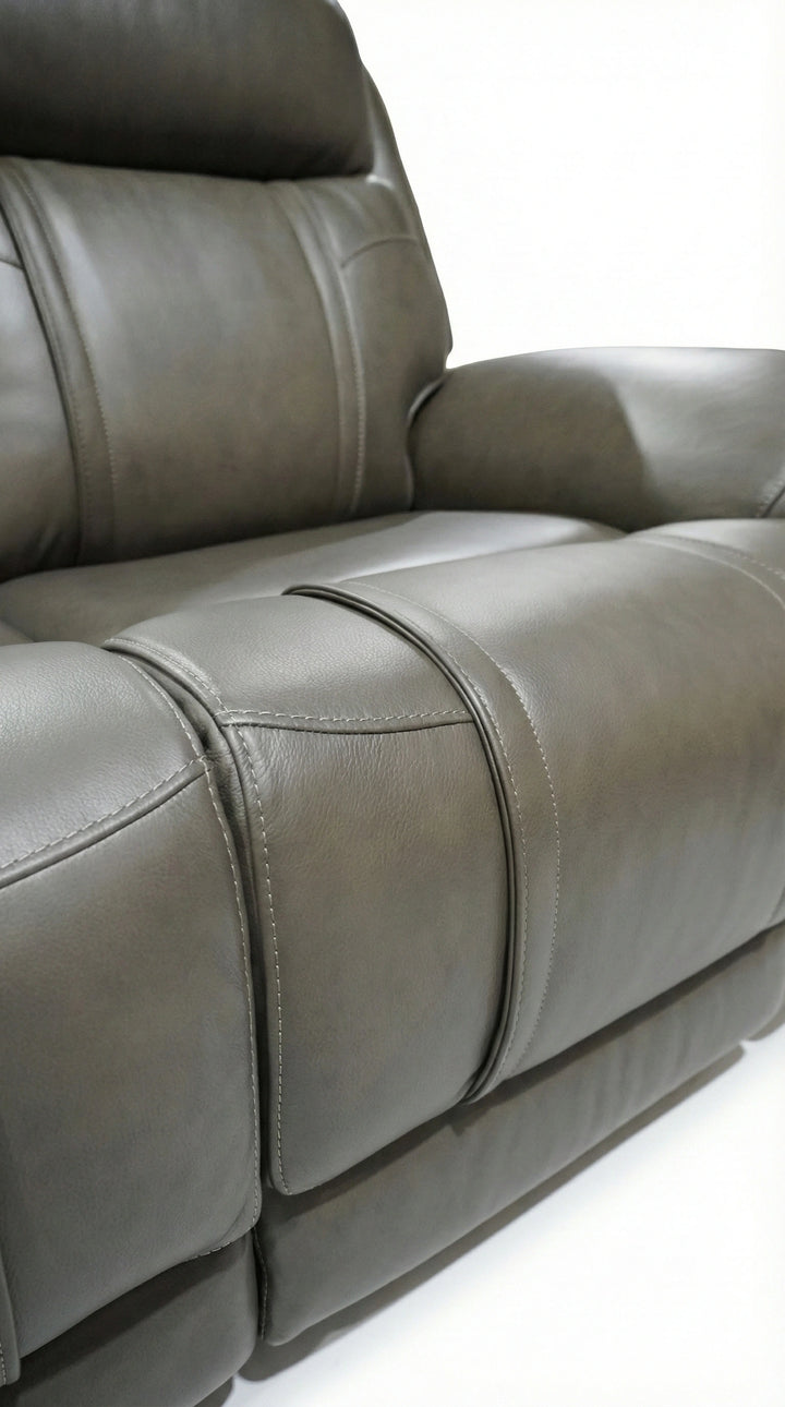 Gravity Brown Leather Reclining Sofa