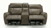 Gravity Brown Leather Reclining Loveseat