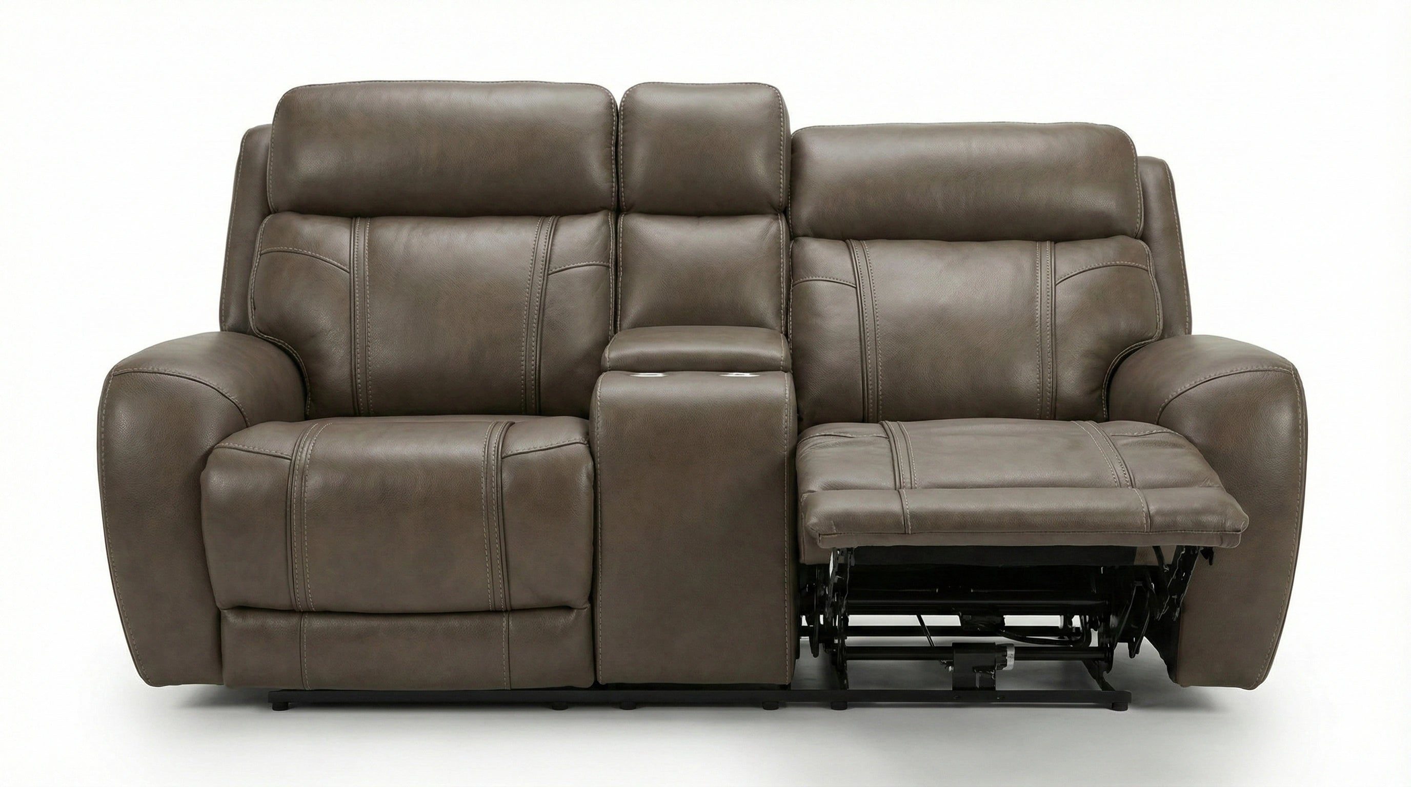Gravity Brown Leather Reclining Loveseat
