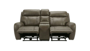Gravity Brown Leather Reclining Loveseat