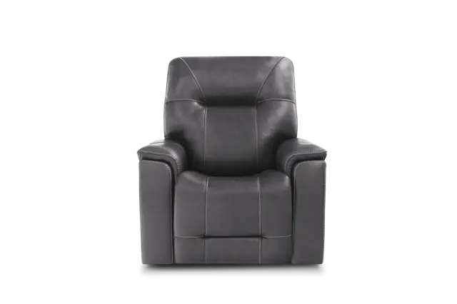 Laura Leather Power Reclining Chair with Headrest and Lumbar