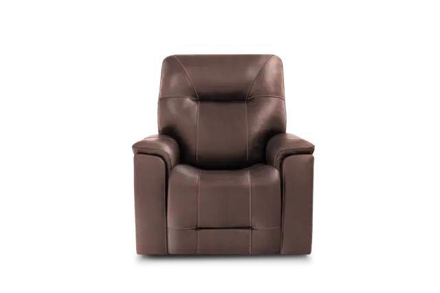 Laura Leather Power Reclining Chair with Headrest and Lumbar
