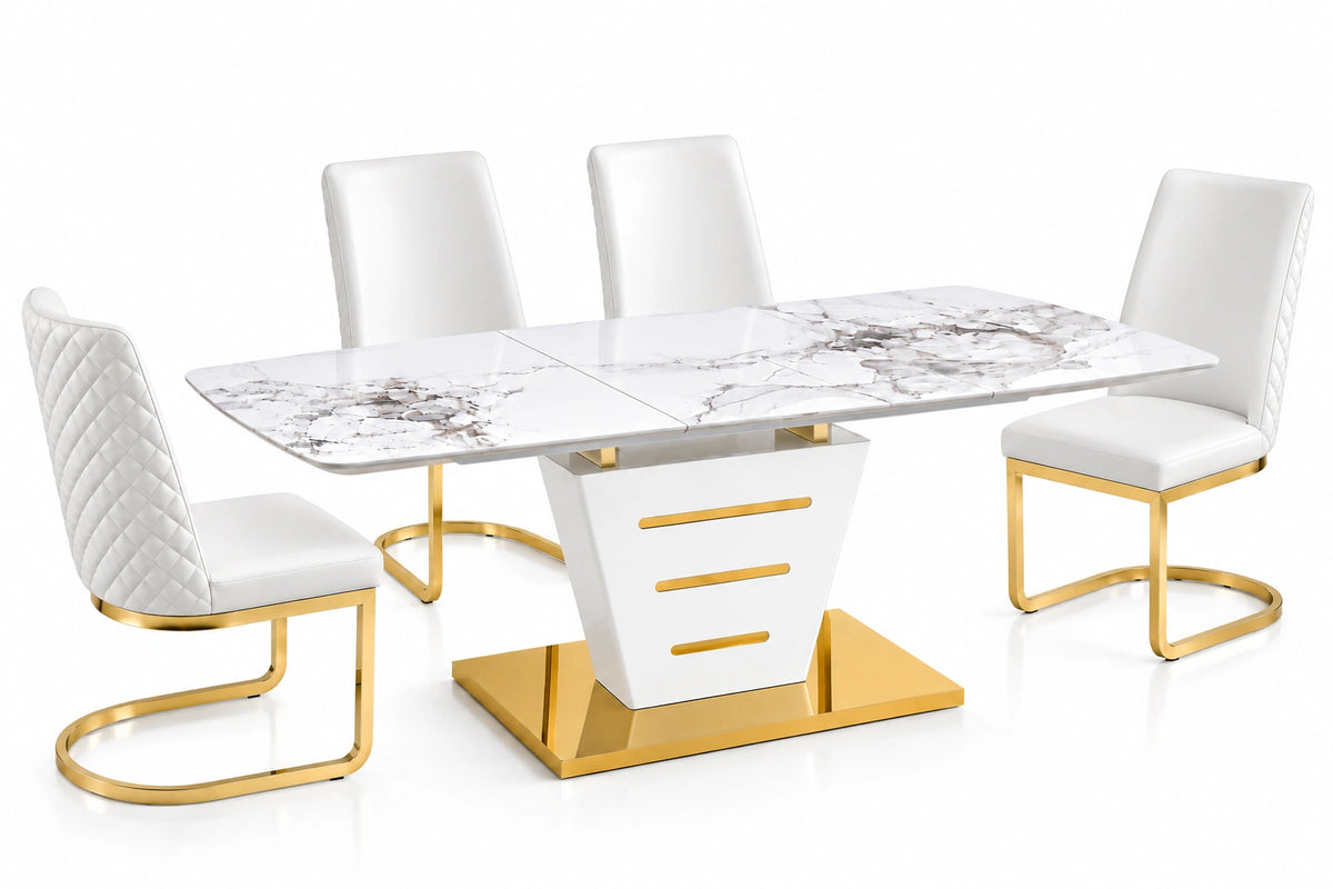 Lana Dining Set – Table + 4 Chairs