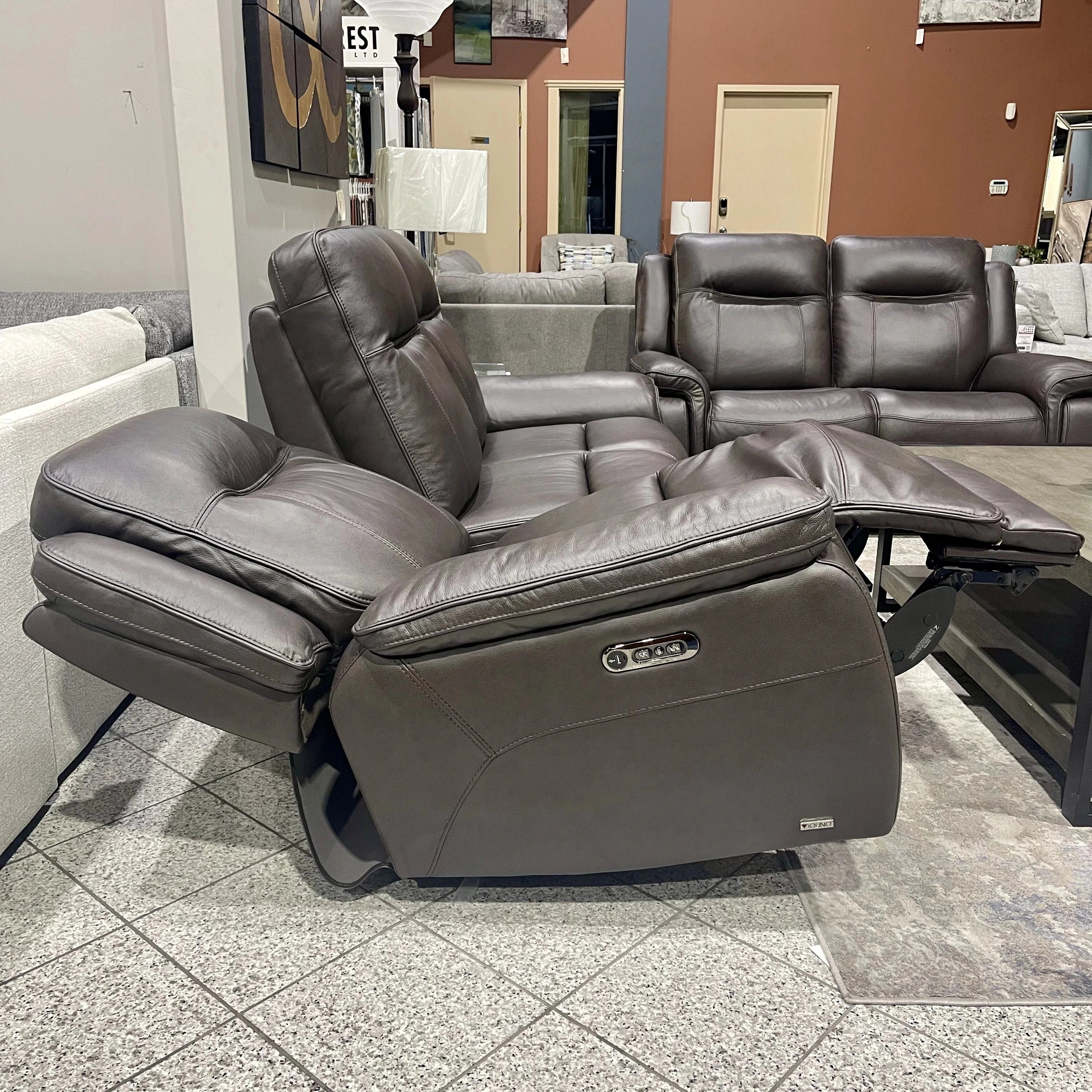 Cassie Leather Reclining Sofa & Loveseat with Power Headrest and Zero Gravity Recliner