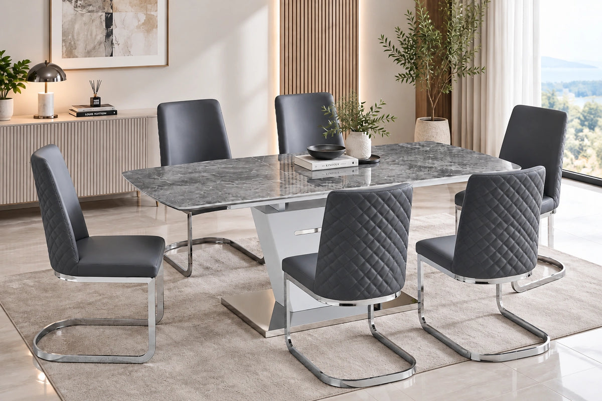 Irian Dining Set – Table + 6 Chairs