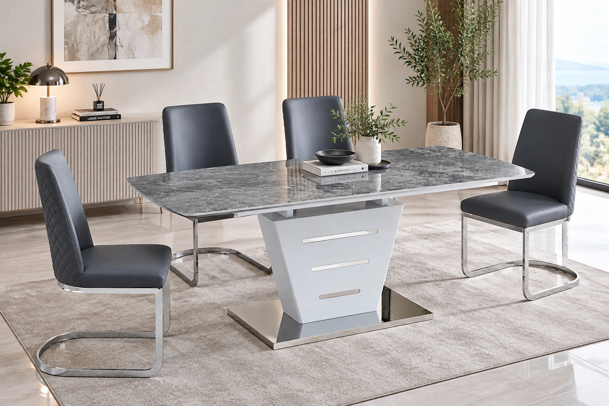 Irian Dining Set – Table + 6 Chairs