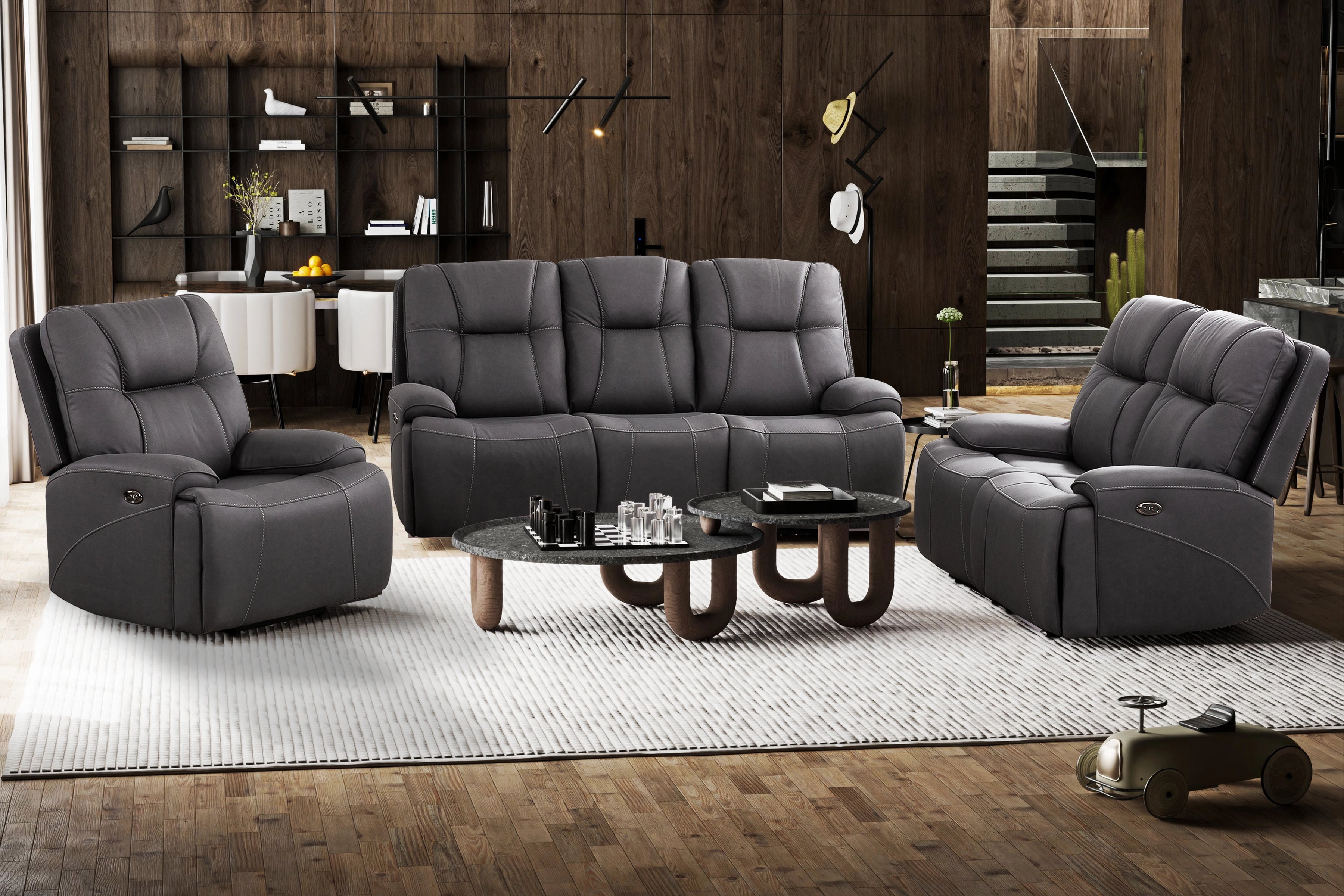 Kirke Fabric Power Reclining Loveseat