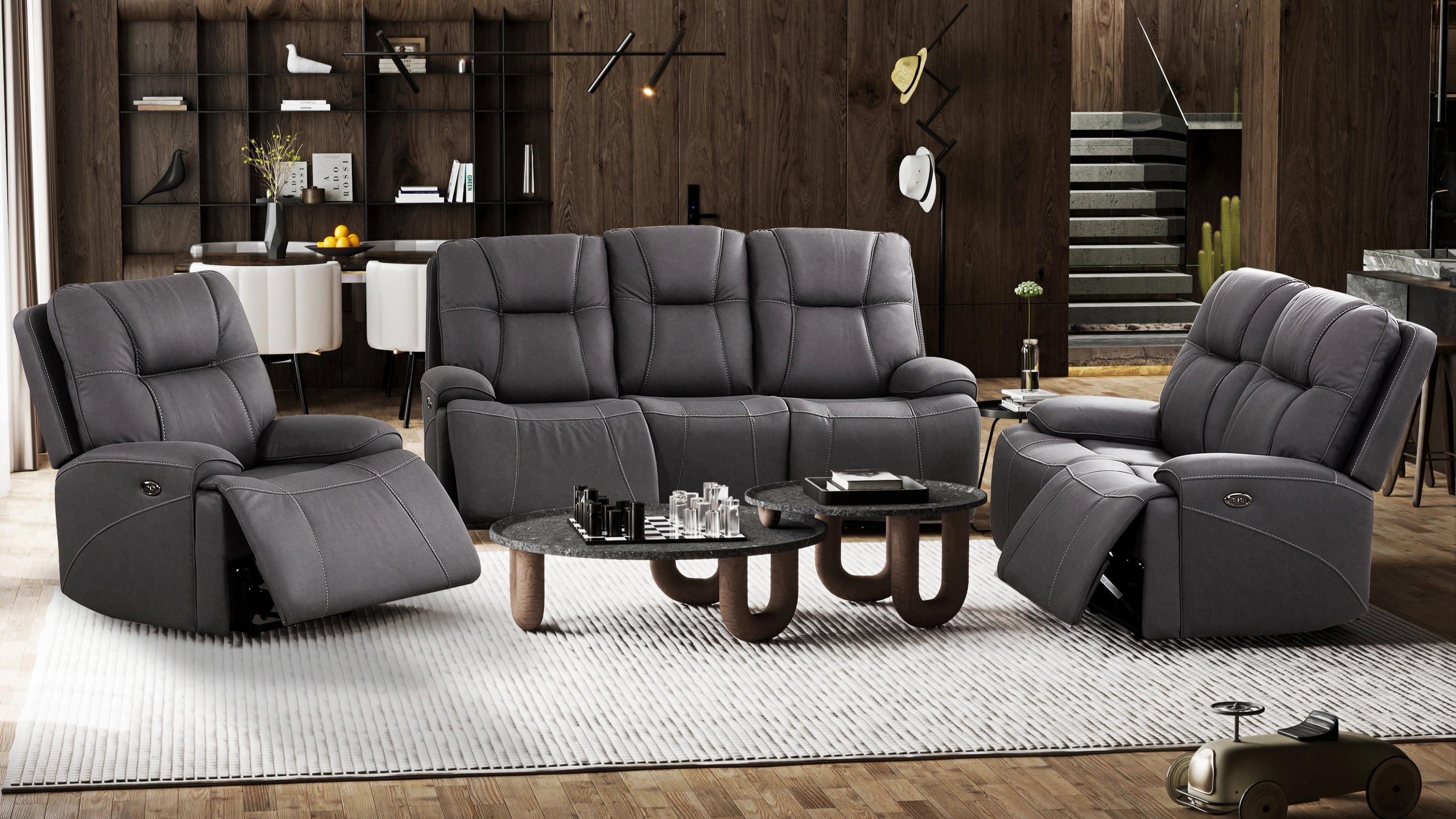 Kirke Fabric Power Reclining Loveseat