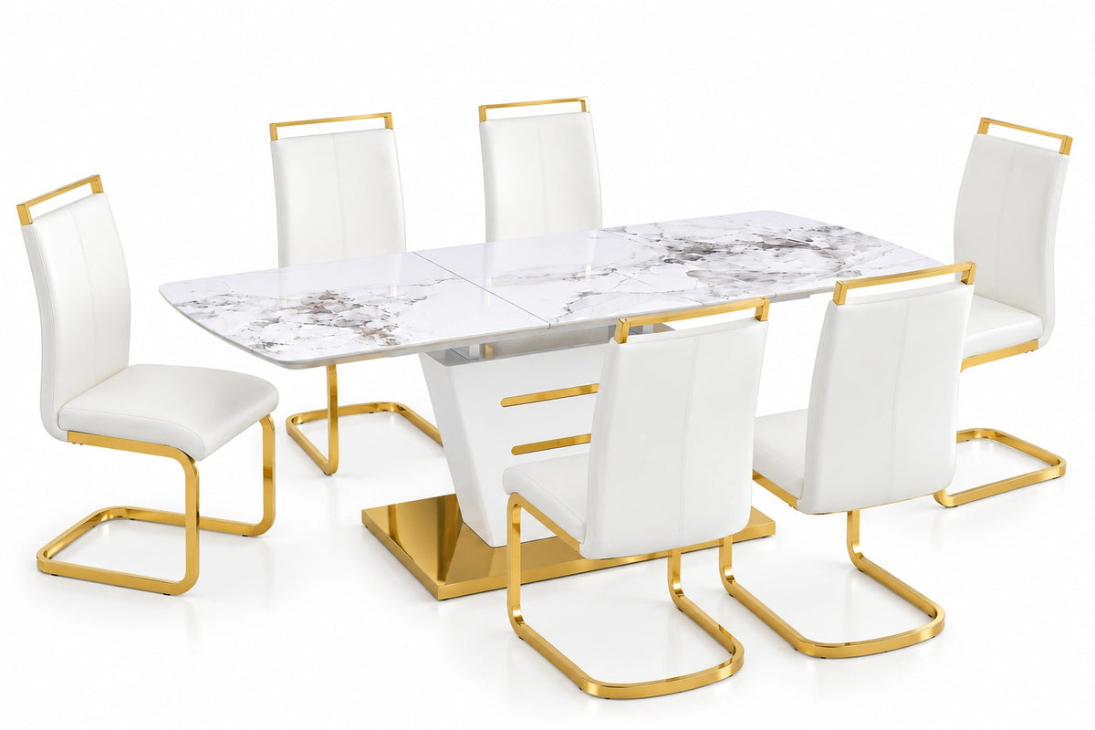Lana Dining Set – Table + 6 Chairs