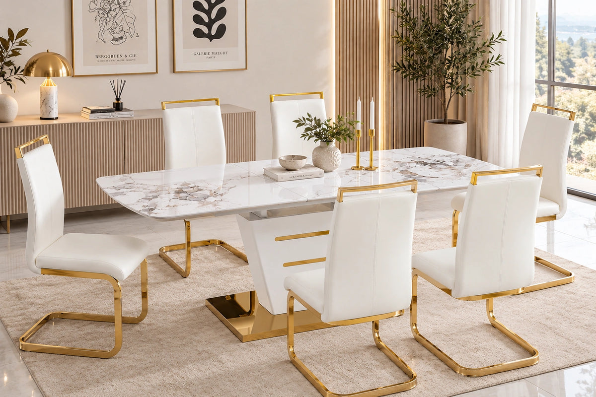 Lana Dining Set – Table + 6 Chairs