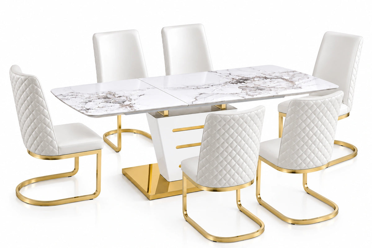 Lana Dining Set – Table + 6 Chairs