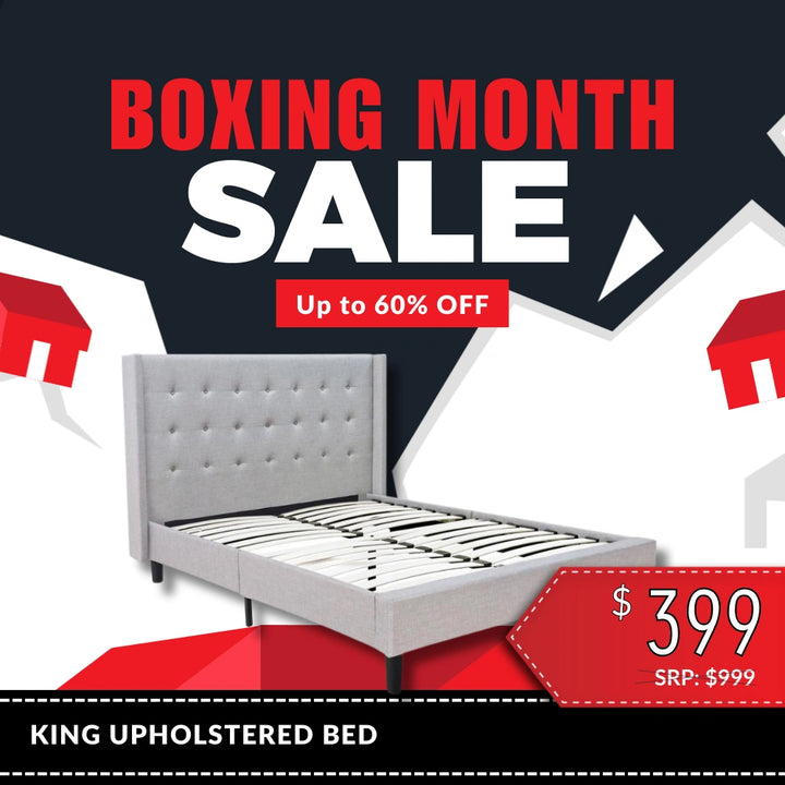 Loni Upholstered Fabric Bed