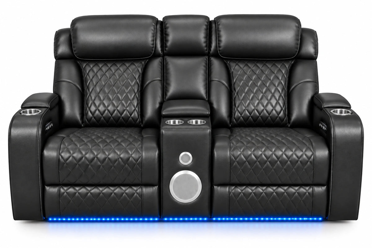 Lux 2.0 Power Reclining Loveseat – Charcoal