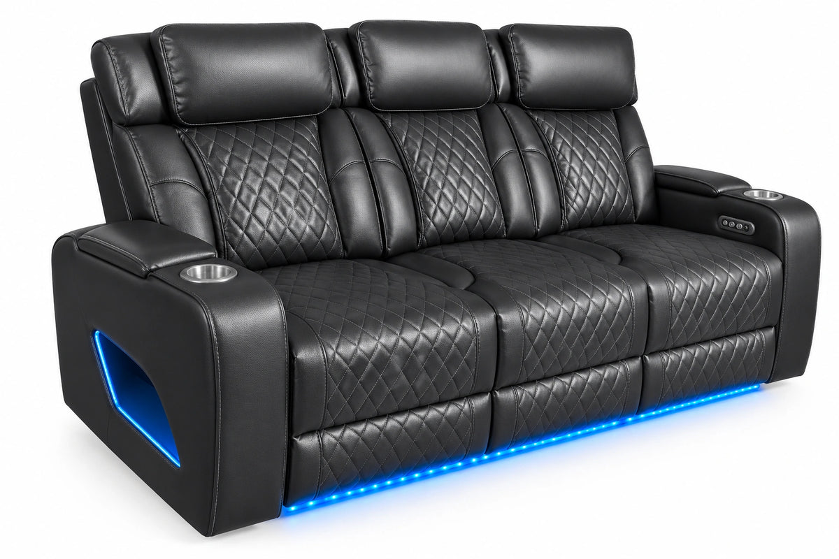 Lux 2.0 Power Reclining Sofa – Charcoal