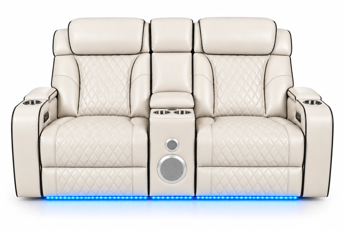 Lux 2.0 Power Reclining Loveseat – Ivory