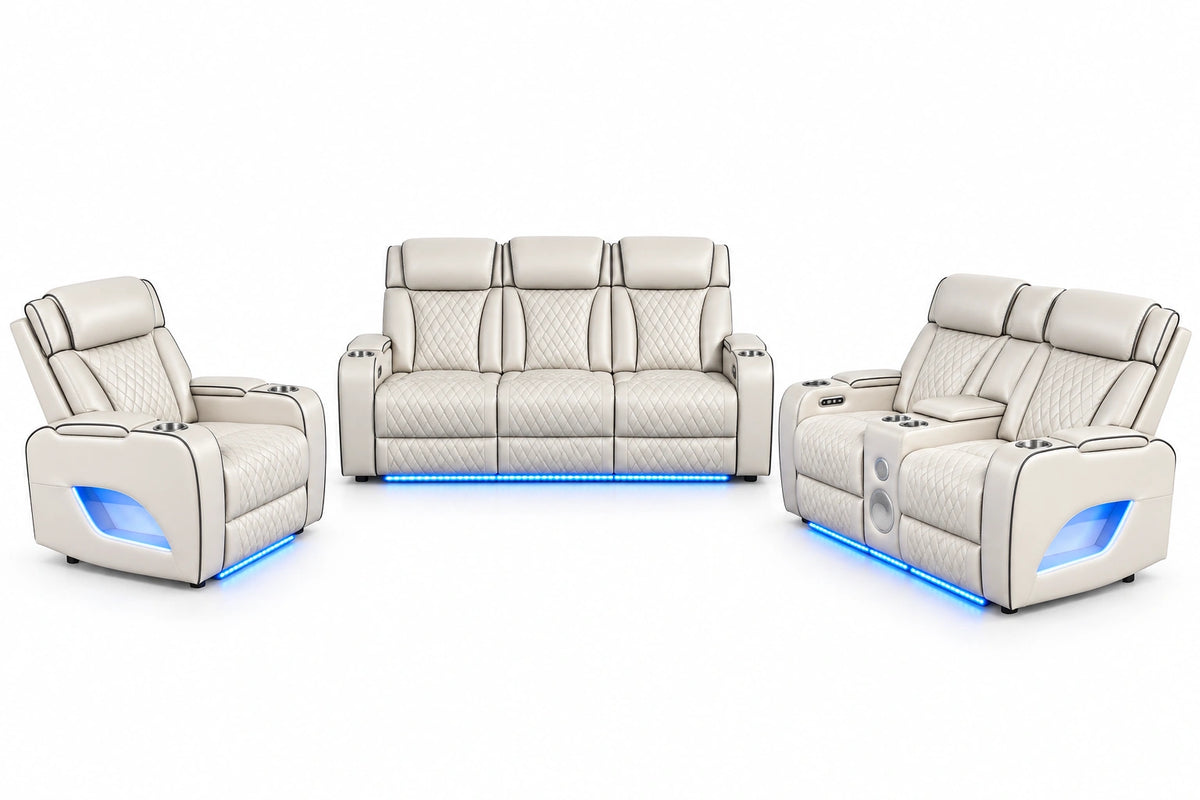 Lux 2.0 Power Reclining Sofa – Ivory