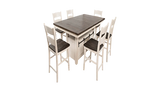 Madison County Counter Table with 6 Counter Stools