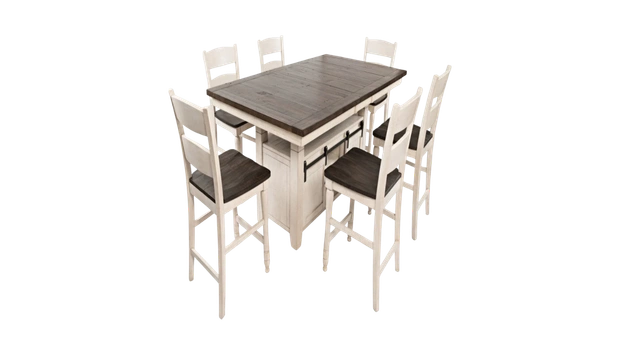 Madison County Counter Table with 6 Counter Stools