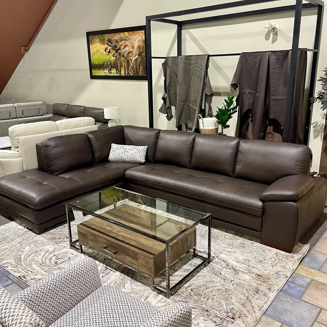 Miami Brown Leather Sectional 
Left Chaise
Sedona Color