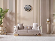 Millennium Loveseat Beige & Gold