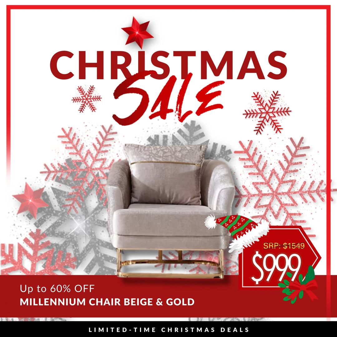 Millennium Chair Beige & Gold