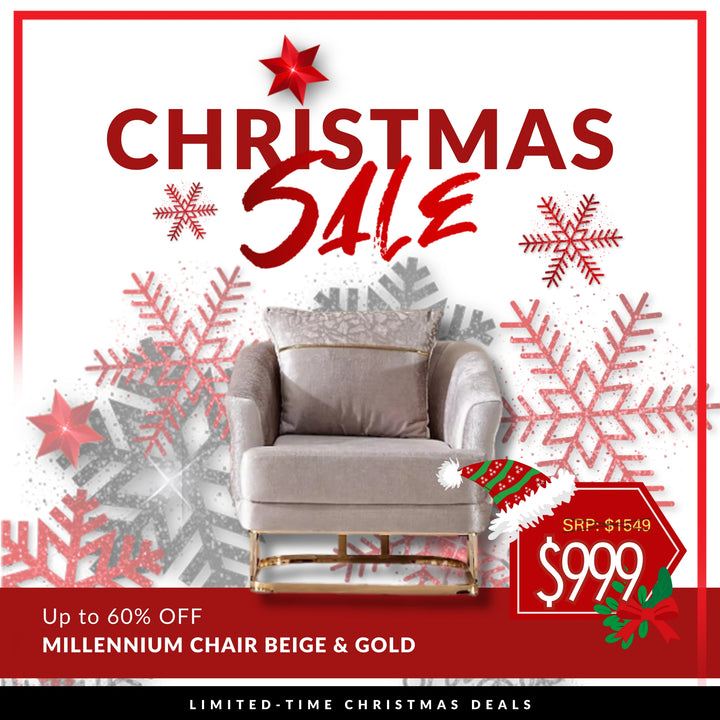 Millennium Chair Beige & Gold
