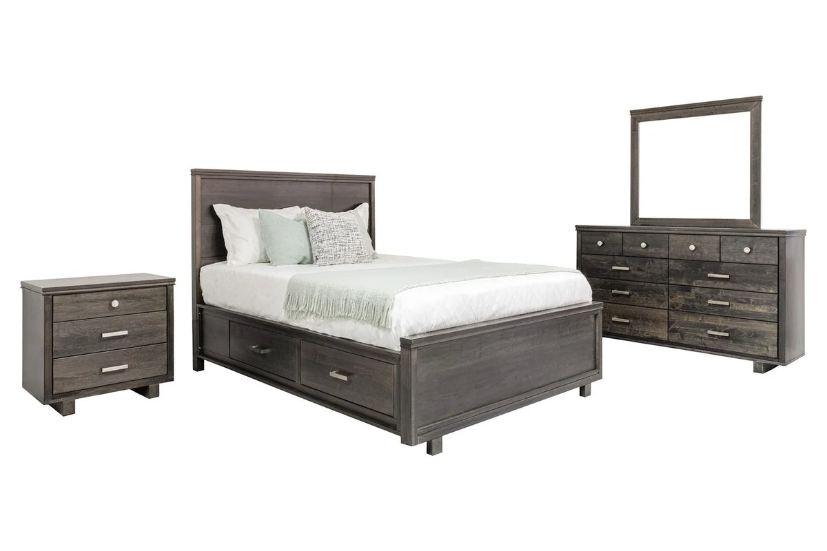 Milo 6-Piece Storage Bedroom Set - Onyx