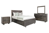 Milo 6-Piece Storage Bedroom Set - Onyx
