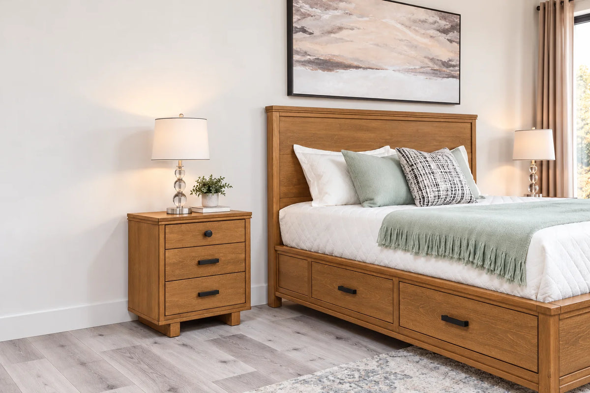 Milo Nightstand – Solid Maple