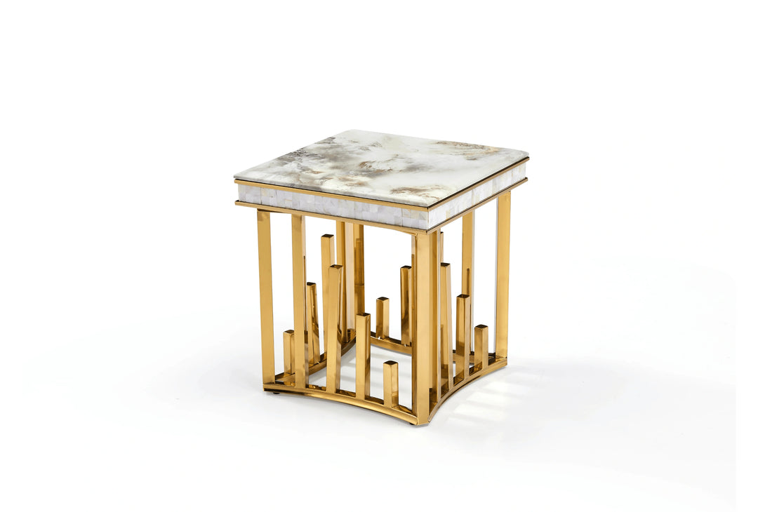 Myra End Table – Gold
