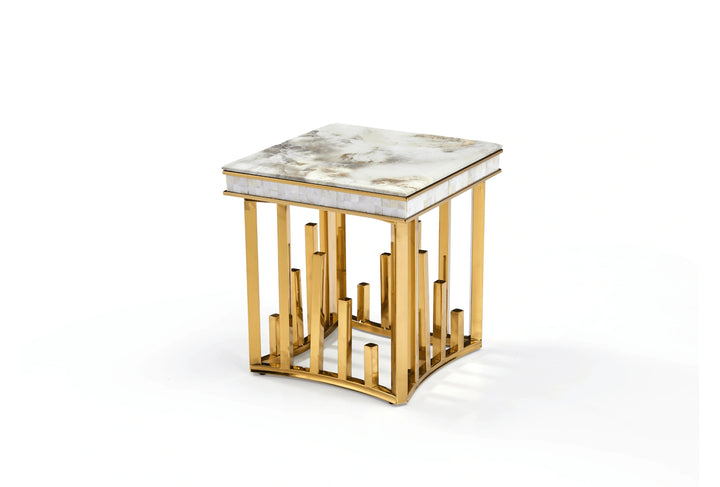 Myra End Table – Gold